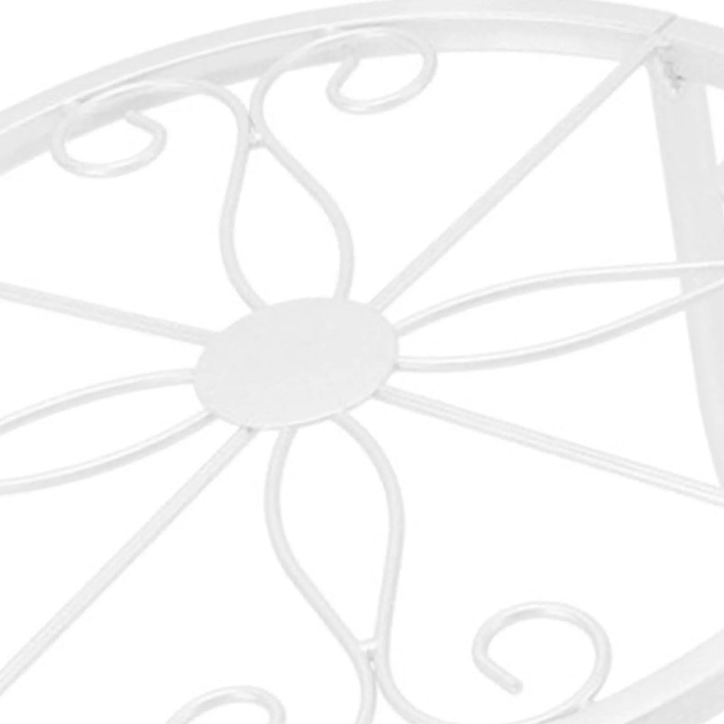 Metal Plant Shelves Hollow Round Flower Pot Rack Protect Floor Flower Pot Shelf for Home Patio Balcony Porch